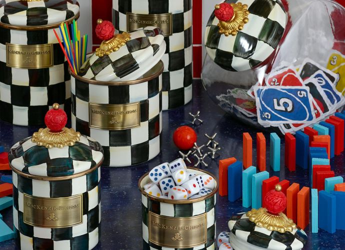 MACKENZIE-CHILDS Courtly Check Canister Set with Lids