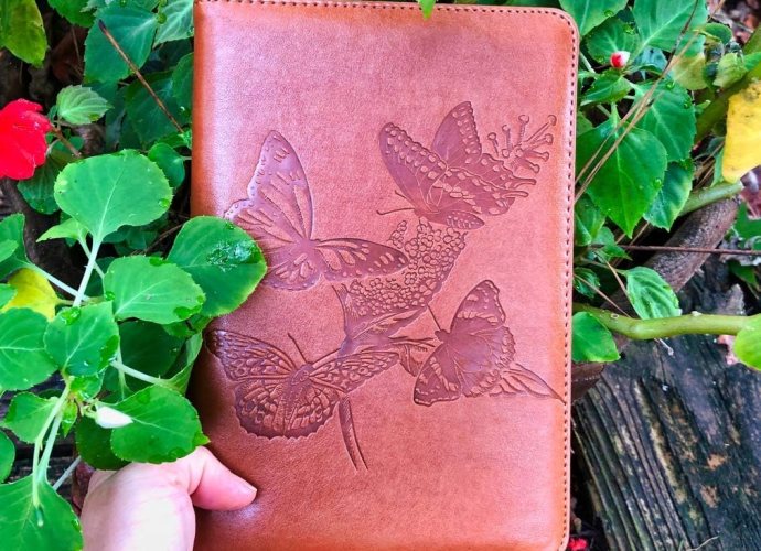 SOHOSPARK Butterflies Refillable Faux Leather Journal