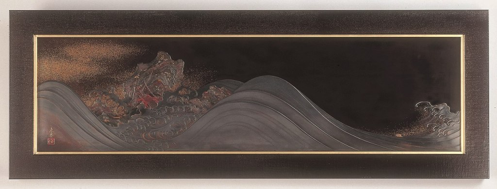 "Waves" maki-e panel, 1888-1890, the Khalili Collection of Japanese Art