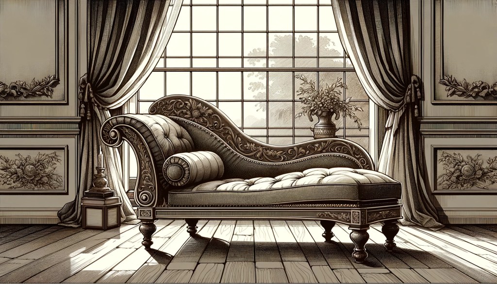 Typical Regency style chaise longue