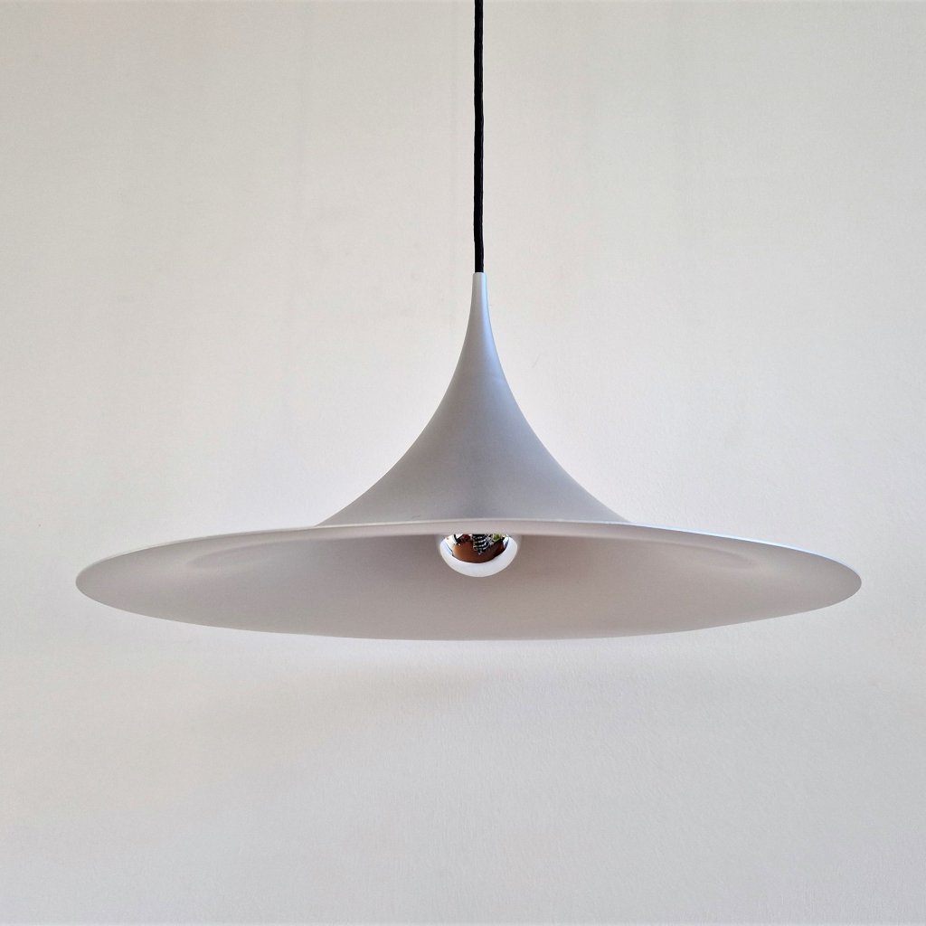 Silver coloured pendant lamp by Bonderup and Torsten Thorup | Vintage