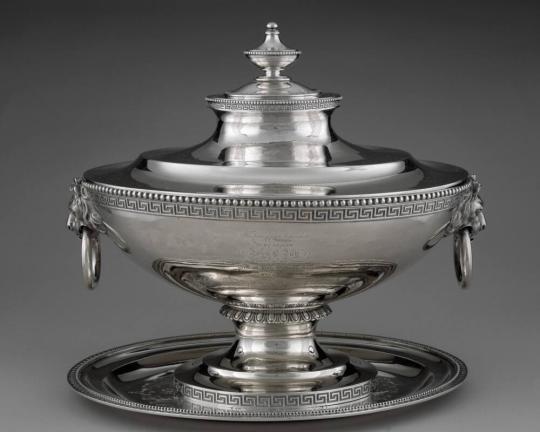Edward Chandler Moore Soup Tureen with Underplate. MFAH