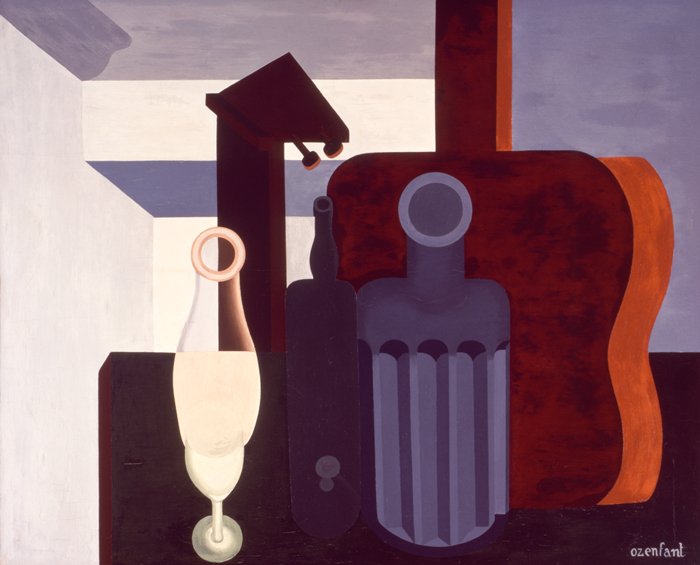 Amédée Ozenfant, 1920–21, Nature morte (Still Life), oil on canvas, 81.28 cm x 100.65 cm, San Francisco Museum of Modern Art