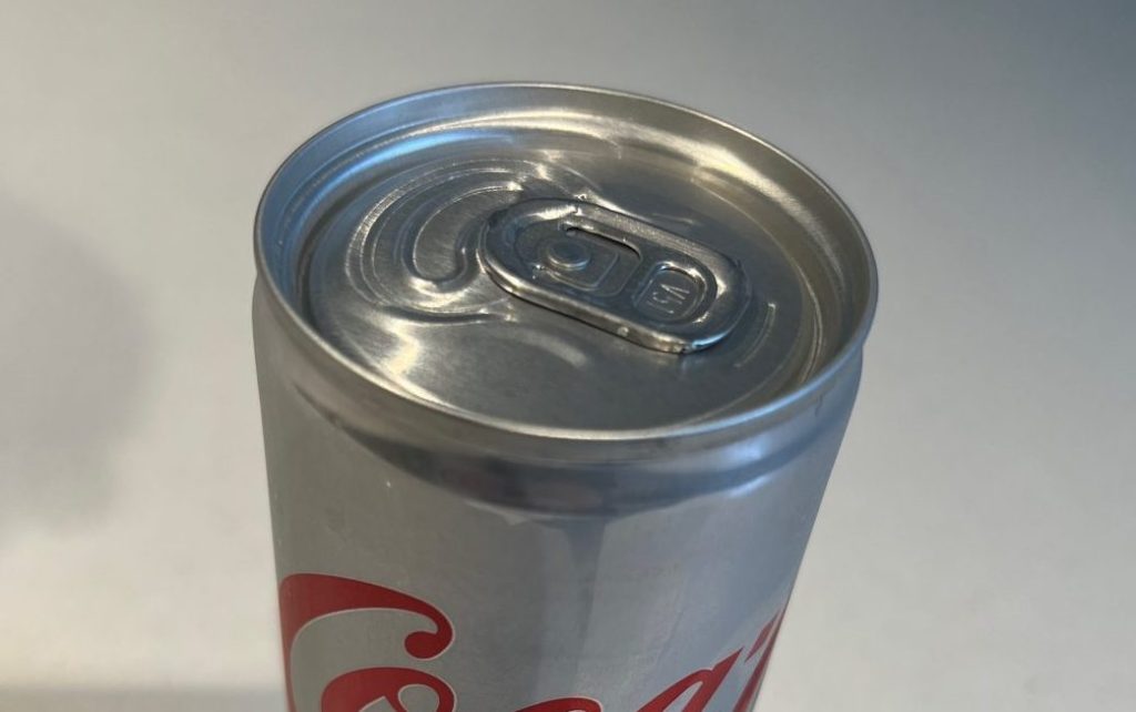 Closeup of Diet Coke Can with Ring-Pull Can End