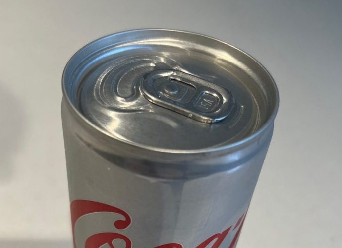 Closeup of Diet Coke Can with Ring-Pull Can End