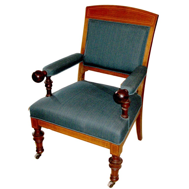 American Mahogany Library Armchair by Thorvald Bindesbøll