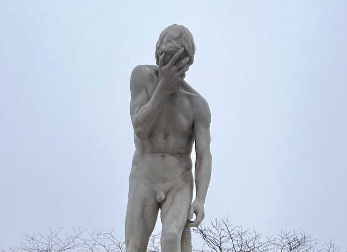 “Cain After Killing Abel” Statue in the Tuileries Gardens, Paris