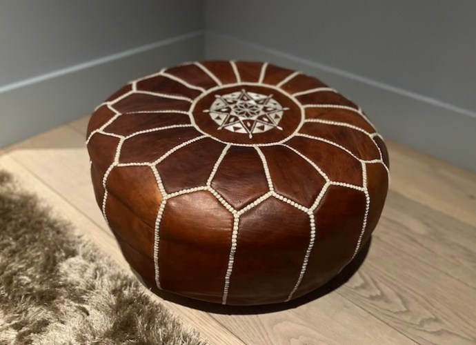 Moroccan style Pouf photo taken by Author