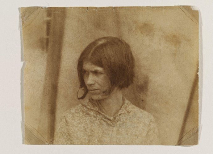 Sepia-toned photographic portrait of a female patient (c.1855) at Surrey County Asylum, taken by Dr. Hugh Welch Diamond as part of his early psychiatric documentation efforts.