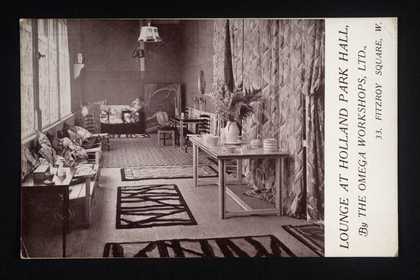 Postcard showing the Holland Park Hall interior designed by Omega Workshops Ltd.